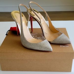 Christian Louboutin Shoes Optisexy 100 GLIT in Gold size 8